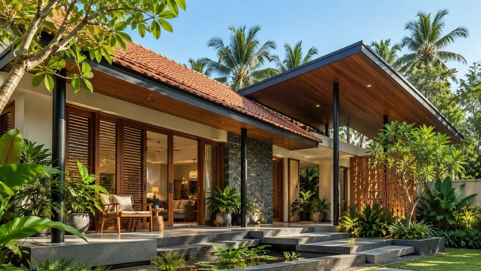 Residential architecture and interior design project by Designs R Us, Thrissur, Kerala